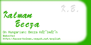 kalman becza business card